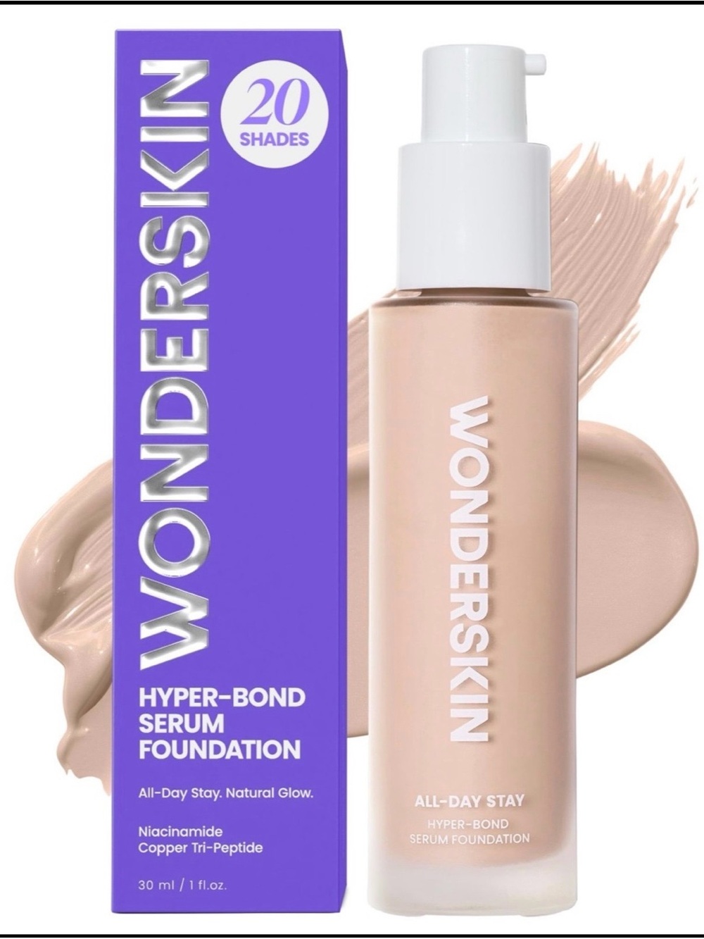 Wonderskin Hyper-Bond Serum Foundation — Light Beige